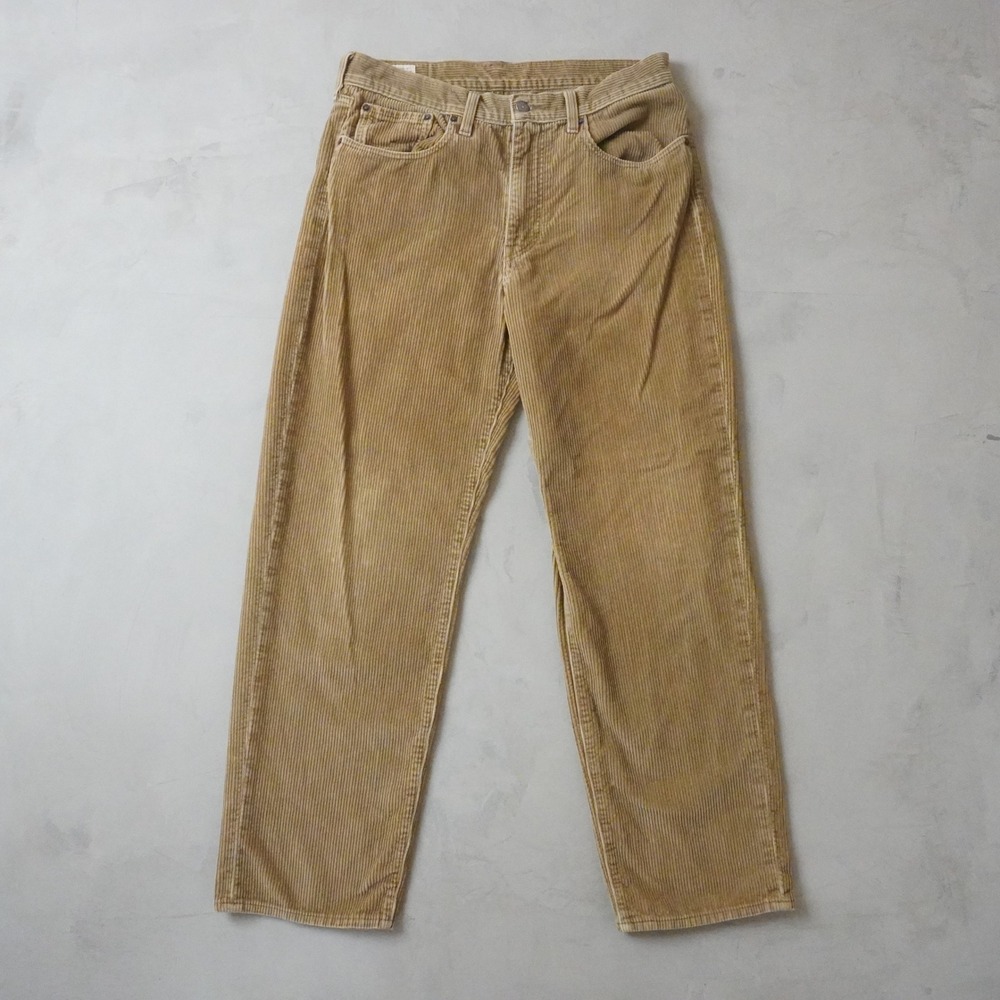 Levis Premium 568 Corduroy Pants 32x32 Mens Tan Khaki Relaxed Fit VTG Y2K